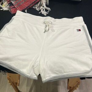 Tommy Hilfiger White Athletic Shorts Soft Fabric